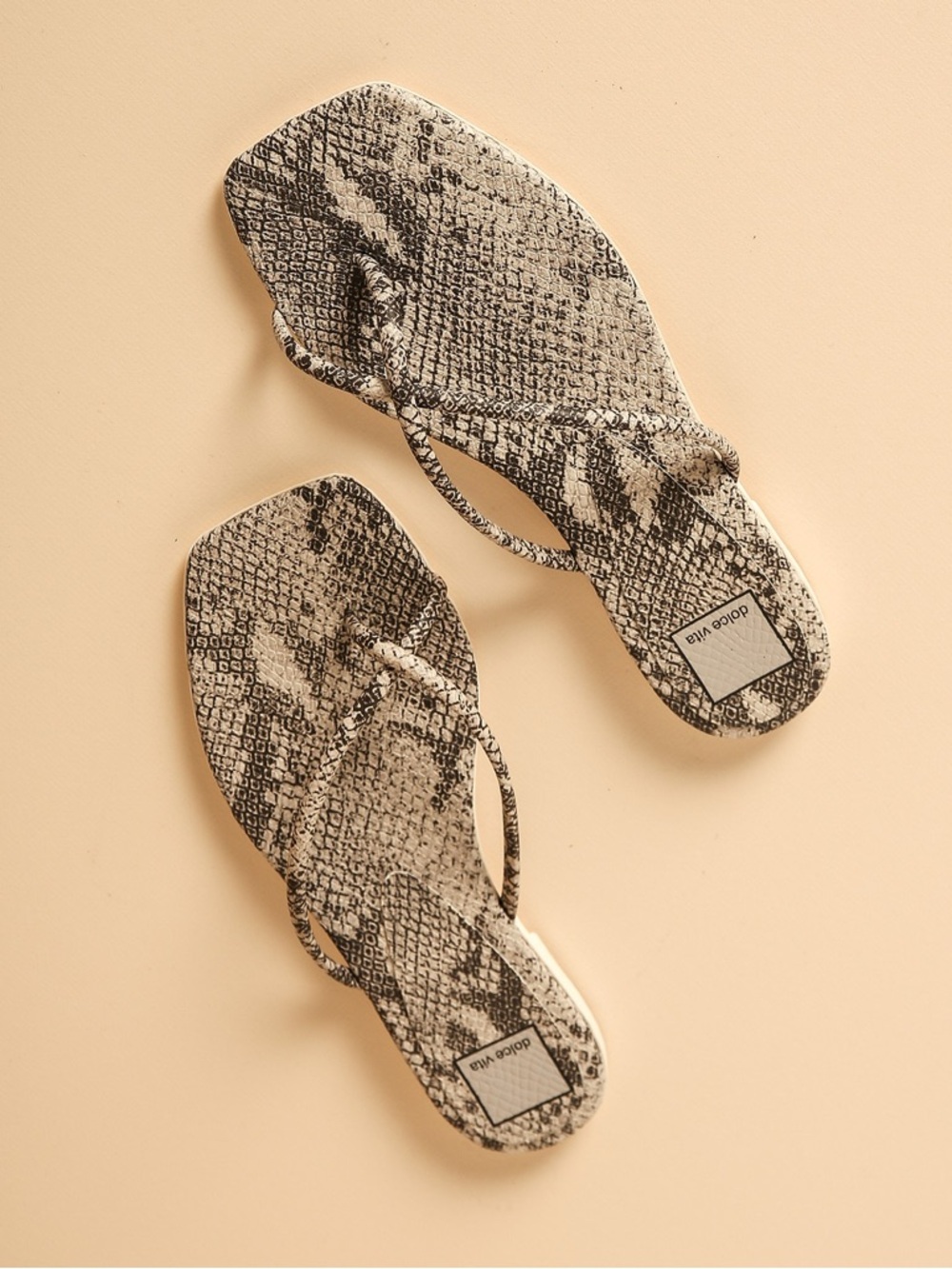 Dolce Vita Lyza Snakeskin Flip Flops